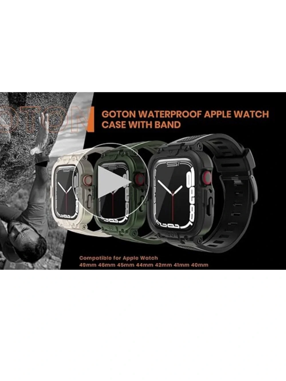 Band with Bumper Face Cover FITS: Apple Watch SE 3/SE 2/SE Series 6,5,4 (44mm)